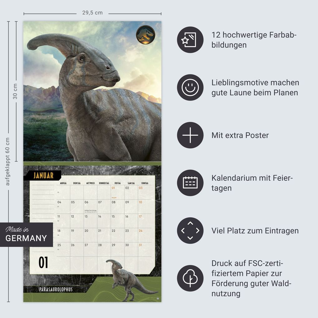 Weitere Ansicht: Jurassic World Broschurkalender 2027
