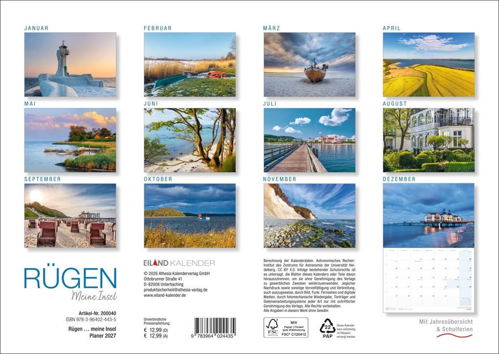 Weitere Ansicht: Rügen ...meine Insel Kalender 2027