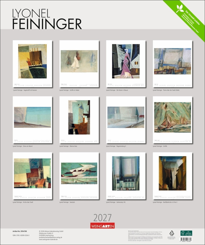 Weitere Ansicht: Lyonel Feininger Kalender 2027 | Lyonel Feininger