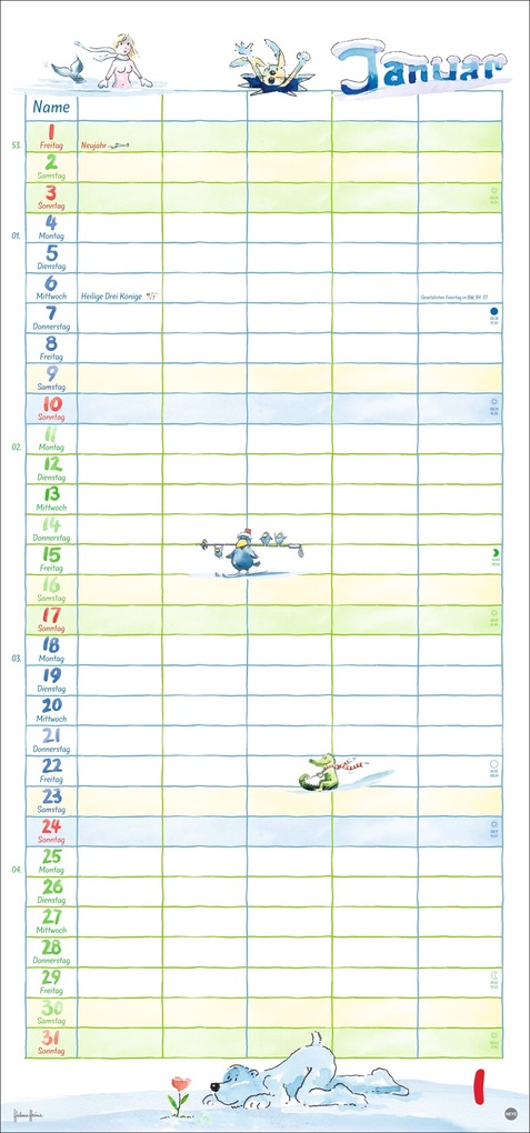 Weitere Ansicht: Helme Heine: Familienplaner 2027 | Helme Heine