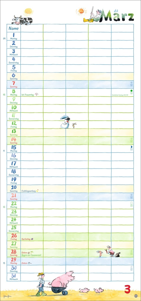 Weitere Ansicht: Helme Heine: Familienplaner 2027 | Helme Heine