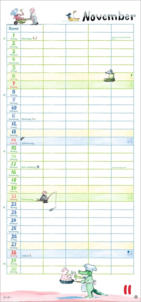 Weitere Ansicht: Helme Heine: Familienplaner 2027 | Helme Heine