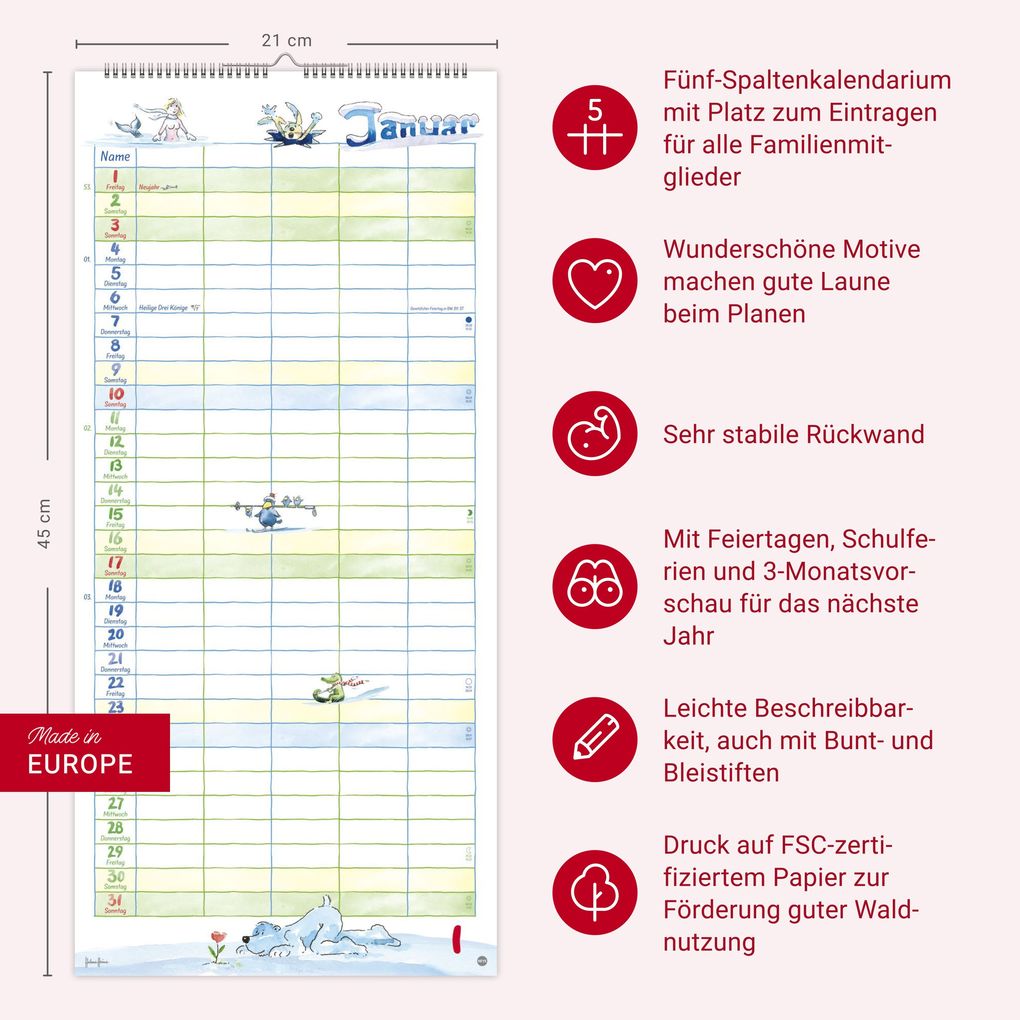 Weitere Ansicht: Helme Heine: Familienplaner 2027 | Helme Heine