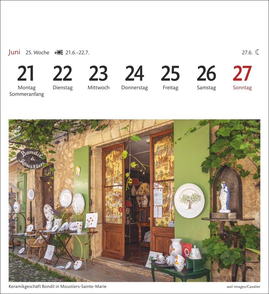 Weitere Ansicht: Provence Sehnsuchtskalender 2027 - Wochenkalender mit 53 Postkarten