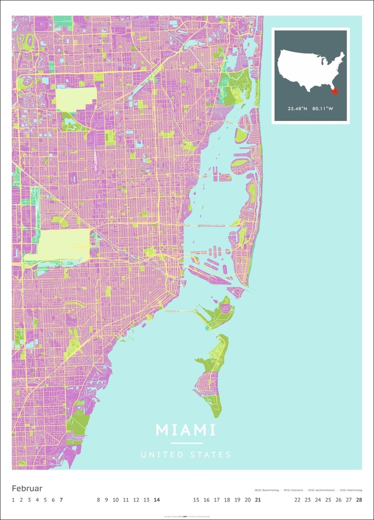 Weitere Ansicht: Map Art Kalender 2027 | Christian Müringer