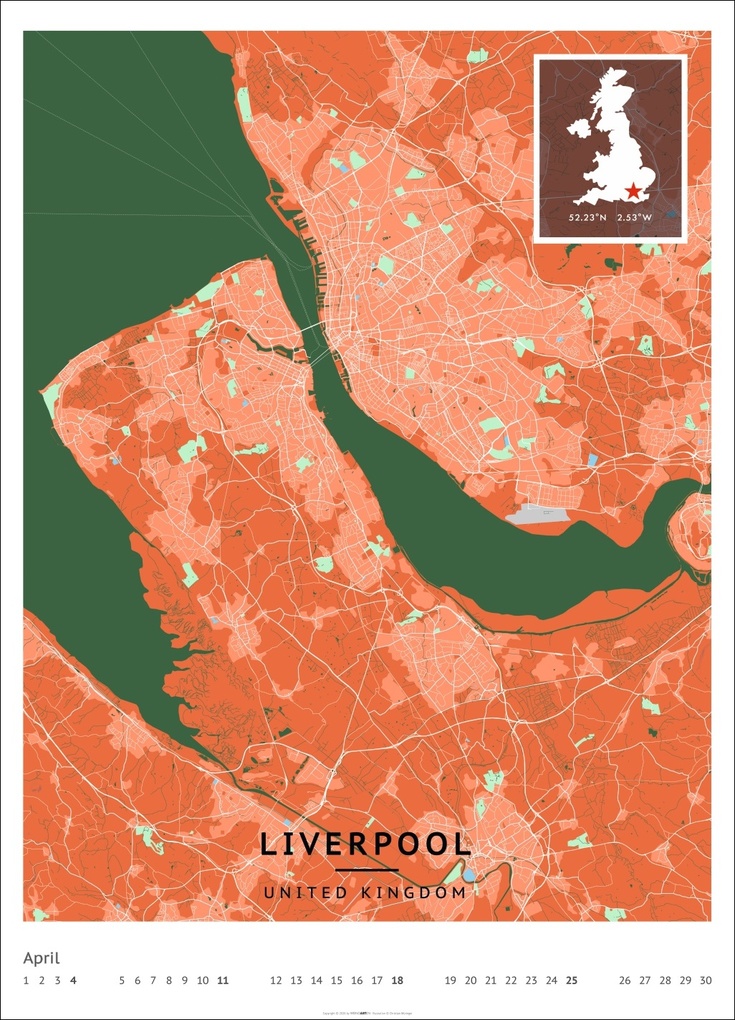 Weitere Ansicht: Map Art Kalender 2027 | Christian Müringer