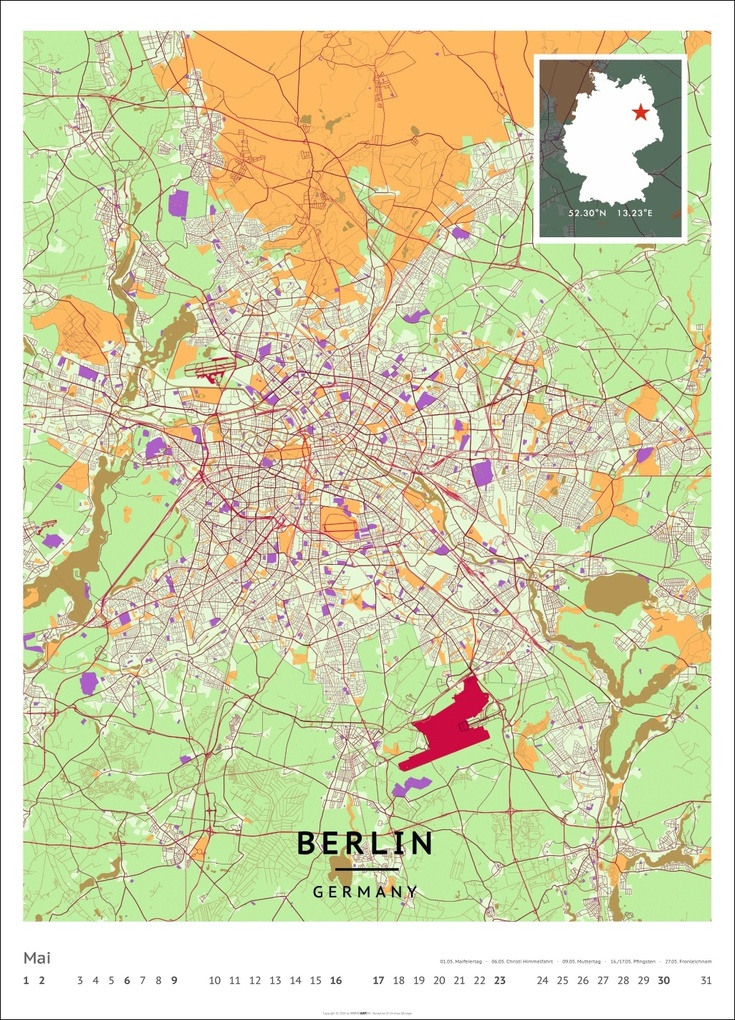 Weitere Ansicht: Map Art Kalender 2027 | Christian Müringer