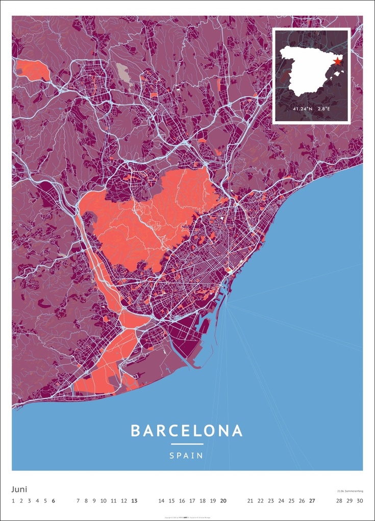 Weitere Ansicht: Map Art Kalender 2027 | Christian Müringer