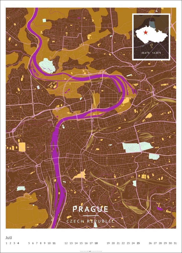 Weitere Ansicht: Map Art Kalender 2027 | Christian Müringer