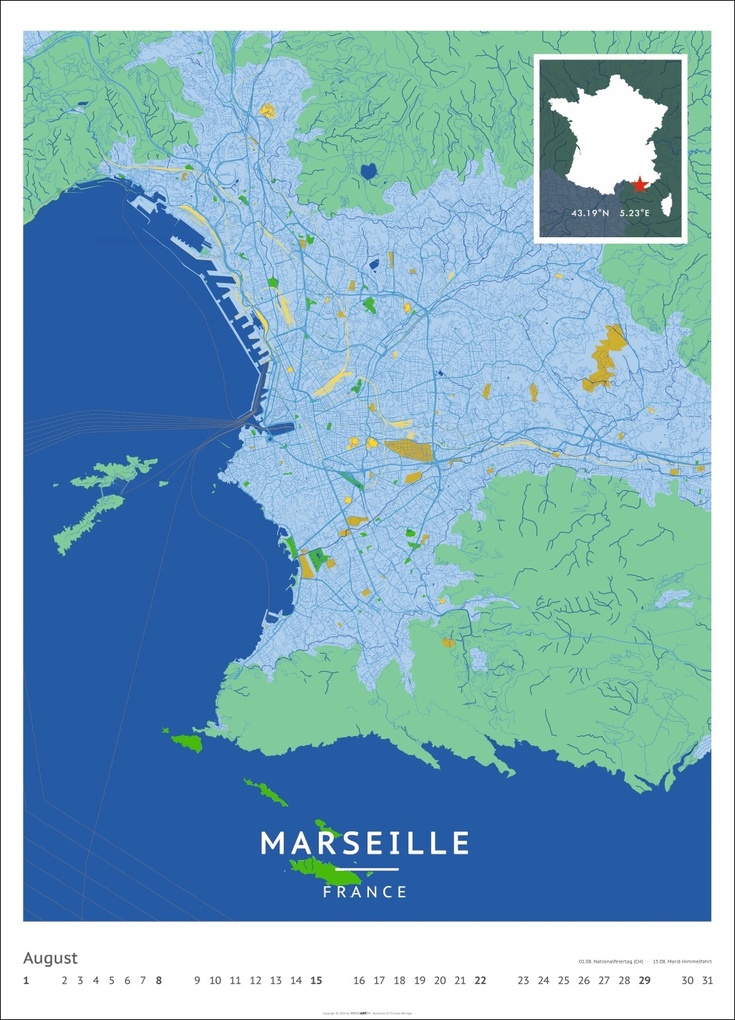 Weitere Ansicht: Map Art Kalender 2027 | Christian Müringer