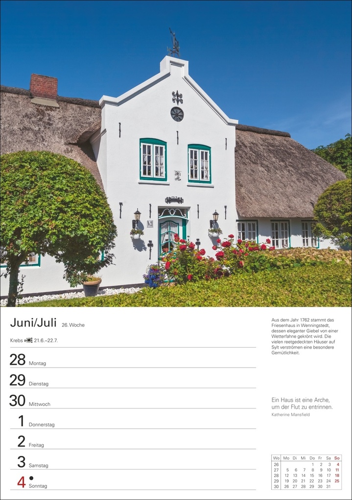Weitere Ansicht: Sylt Wochenplaner 2027 - Eine Reise in 53 Bildern | Ulrike Issel