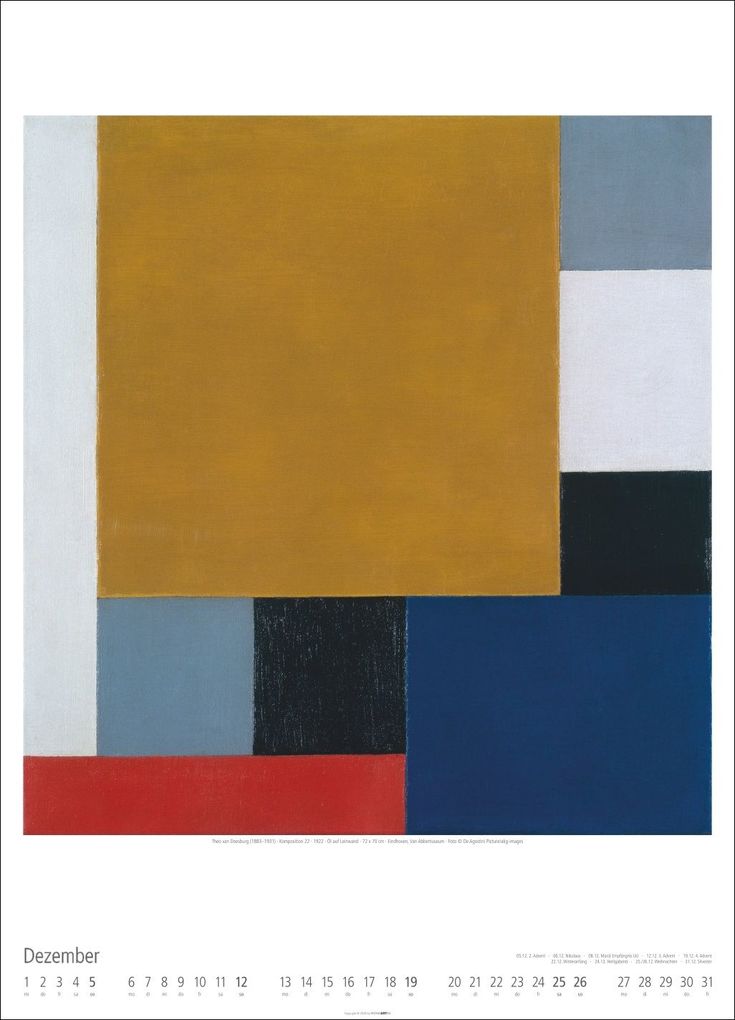 Weitere Ansicht: Bauhaus Kalender 2027 | Walter Dexel, Johannes Itten, Wassily Kandinsky, Paul Klee