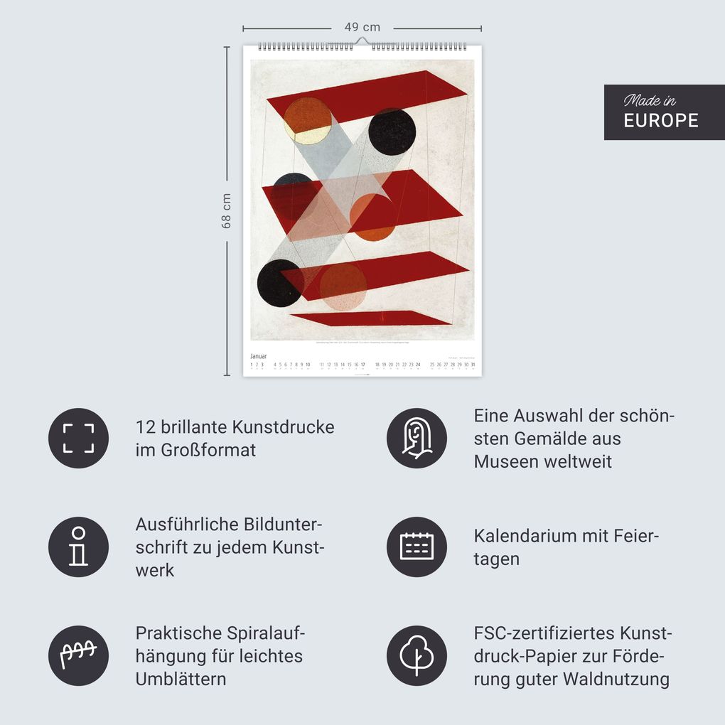 Weitere Ansicht: Bauhaus Kalender 2027 | Walter Dexel, Johannes Itten, Wassily Kandinsky, Paul Klee