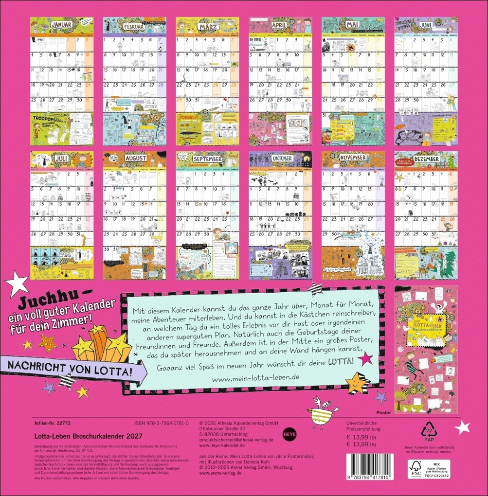 Weitere Ansicht: Lotta-Leben Broschurkalender 2027 | Alice Pantermüller
