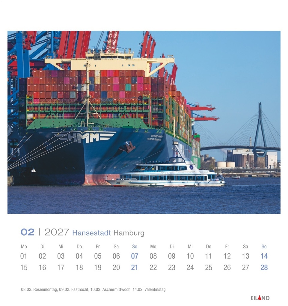 Weitere Ansicht: Hansestadt Hamburg Postkartenkalender 2027