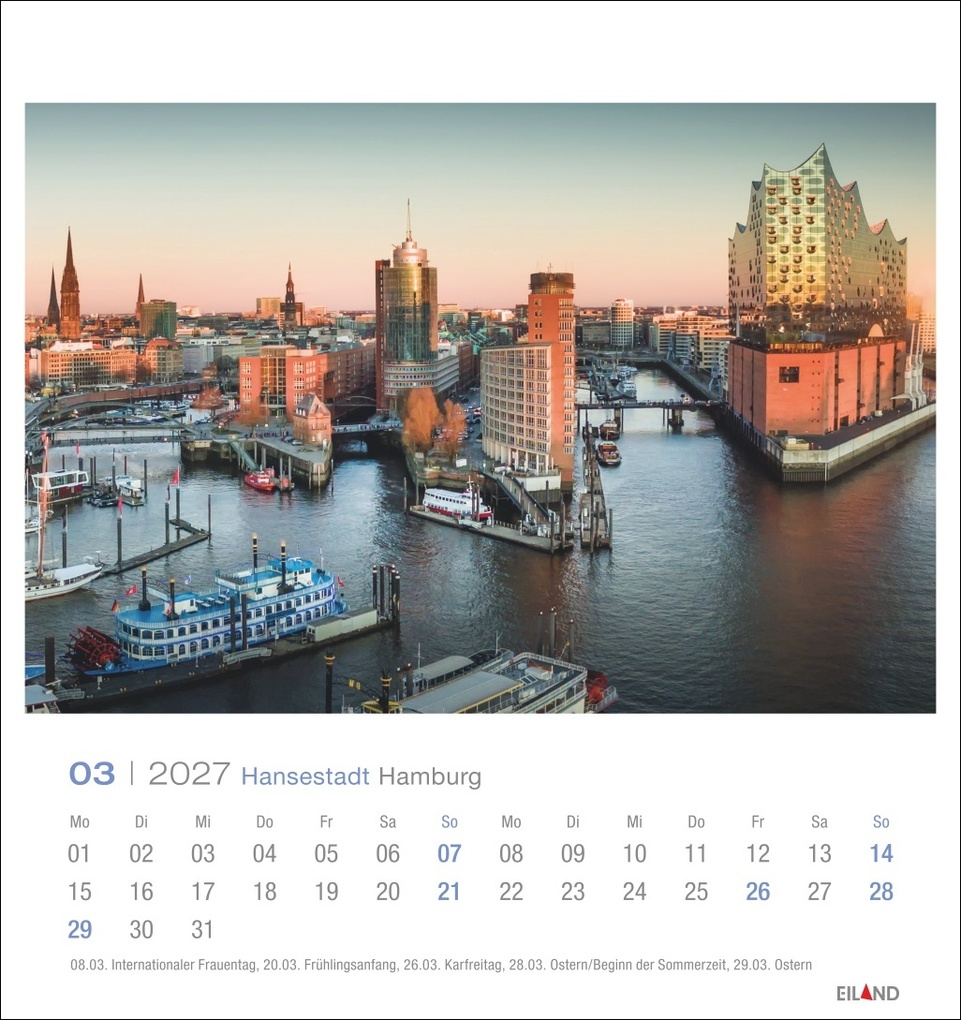 Weitere Ansicht: Hansestadt Hamburg Postkartenkalender 2027