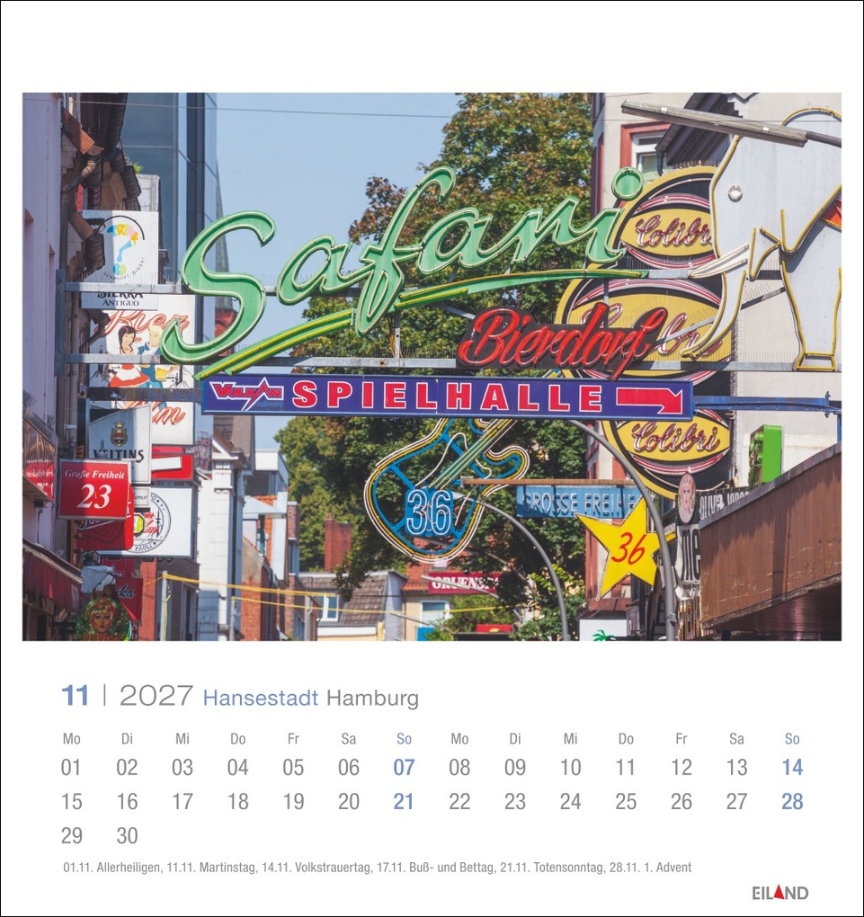 Weitere Ansicht: Hansestadt Hamburg Postkartenkalender 2027