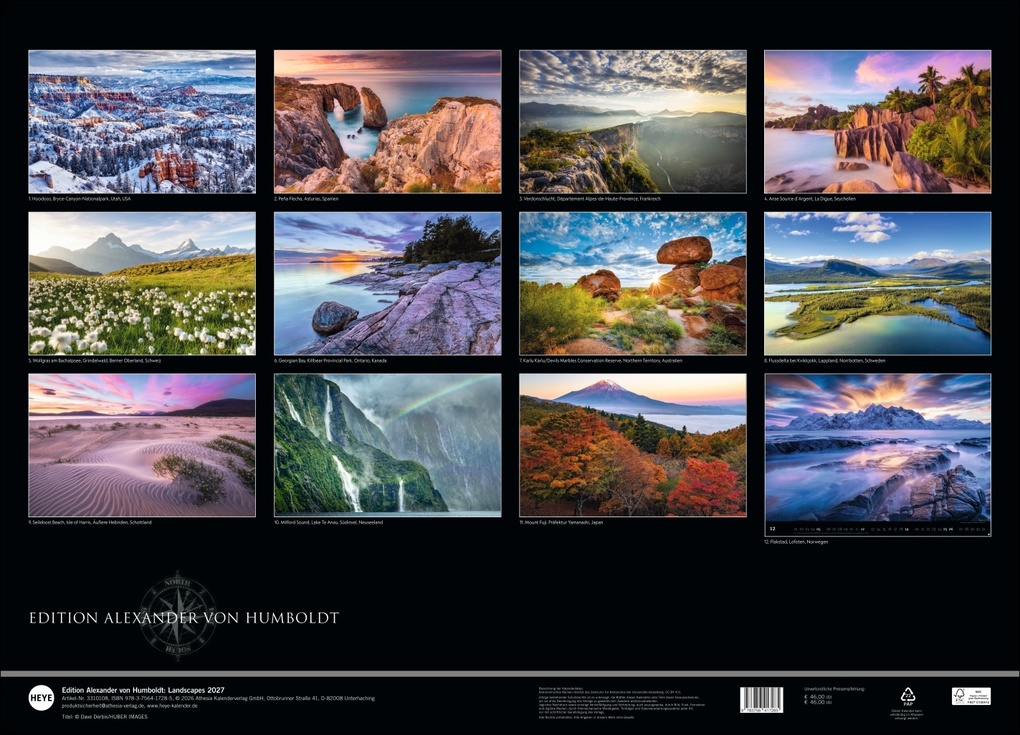 Weitere Ansicht: Landscapes Edition Kalender 2027 - Edition Alexander von Humboldt Kalender 2027