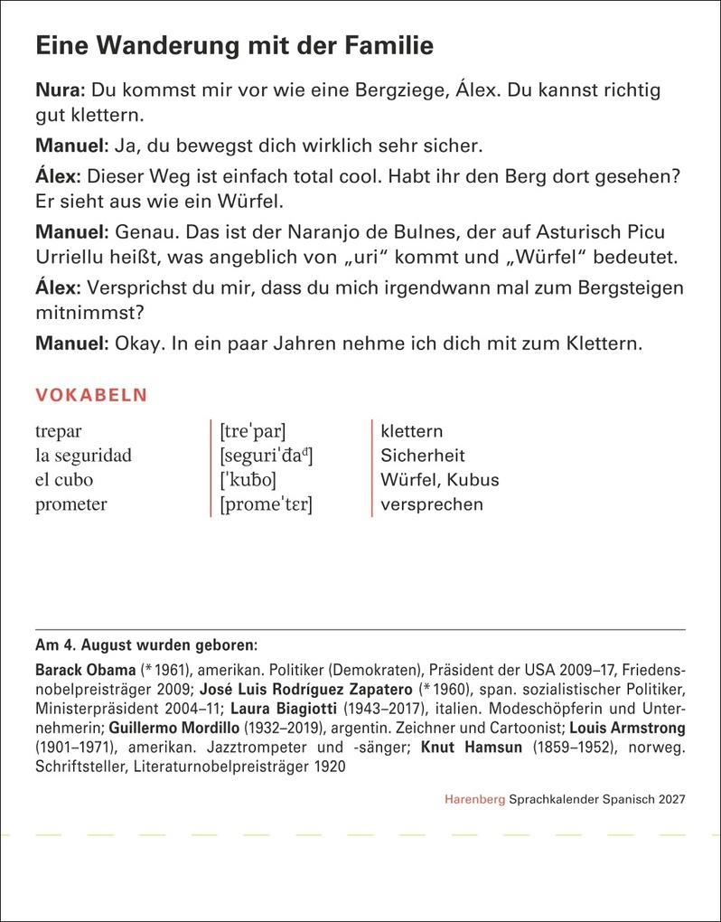Weitere Ansicht: Spanisch Sprachkalender 2027 - Spanisch lernen leicht gemacht - Tagesabreißkalender | Sylvia Rivero Crespo