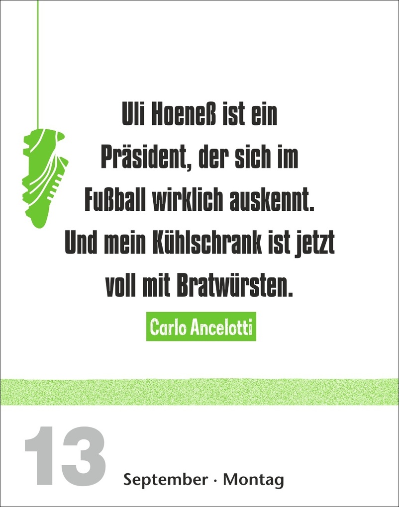 Weitere Ansicht: Lattenknaller Tagesabreißkalender 2027 - Die witzigsten Fußballersprüche | Marco Heibel, Anders Ulrike
