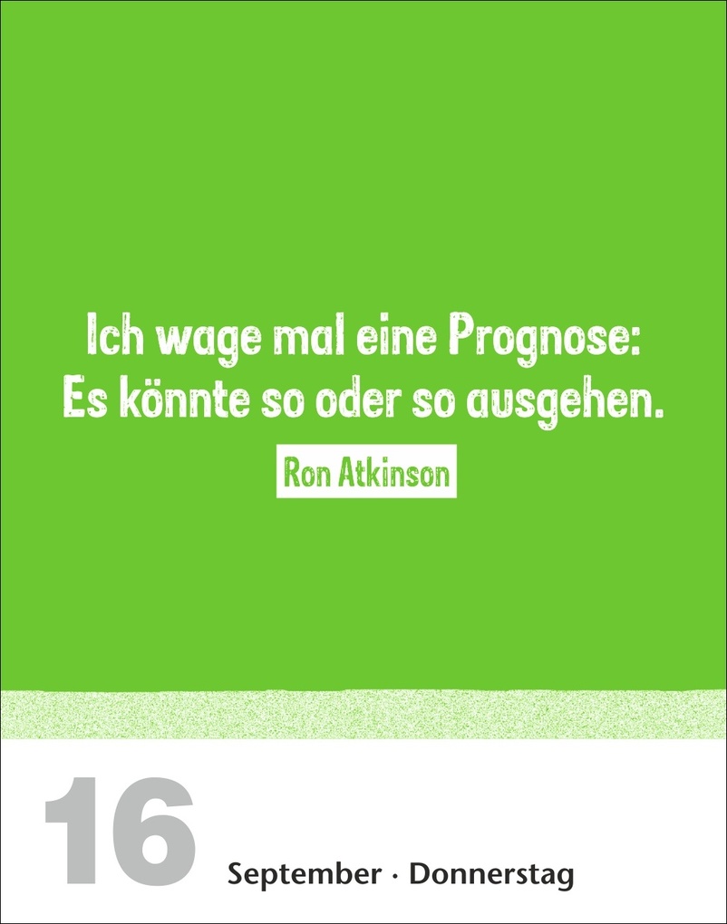 Weitere Ansicht: Lattenknaller Tagesabreißkalender 2027 - Die witzigsten Fußballersprüche | Marco Heibel, Anders Ulrike