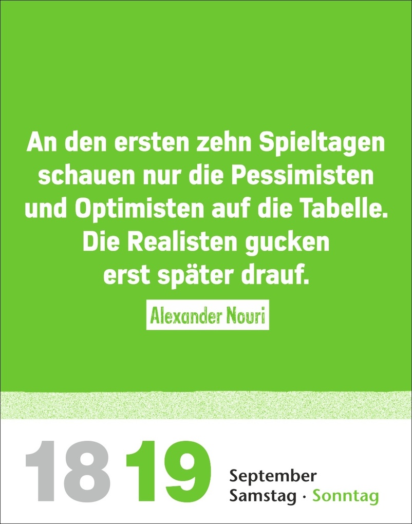 Weitere Ansicht: Lattenknaller Tagesabreißkalender 2027 - Die witzigsten Fußballersprüche | Marco Heibel, Anders Ulrike