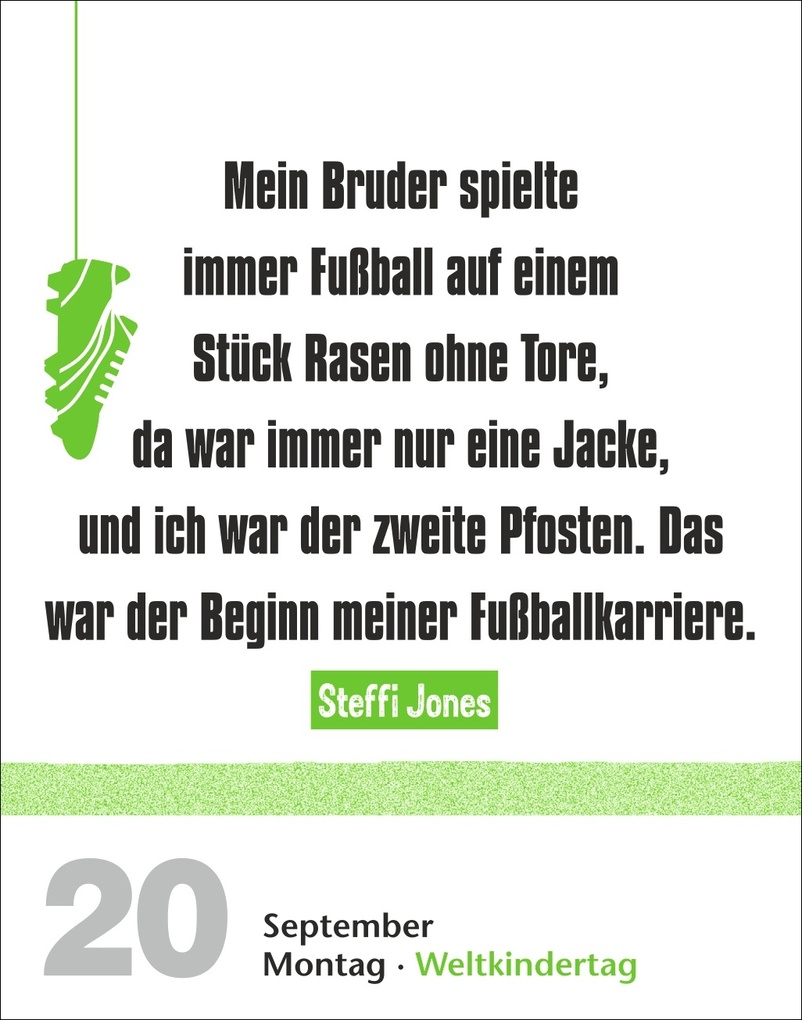Weitere Ansicht: Lattenknaller Tagesabreißkalender 2027 - Die witzigsten Fußballersprüche | Marco Heibel, Anders Ulrike