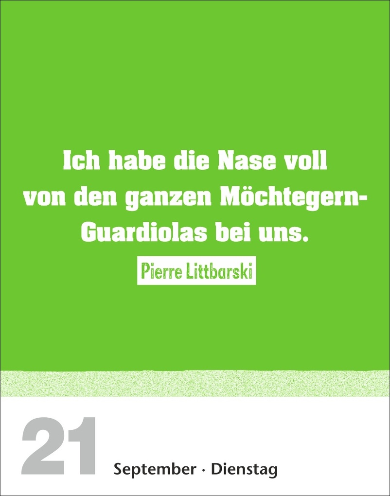 Weitere Ansicht: Lattenknaller Tagesabreißkalender 2027 - Die witzigsten Fußballersprüche | Marco Heibel, Anders Ulrike