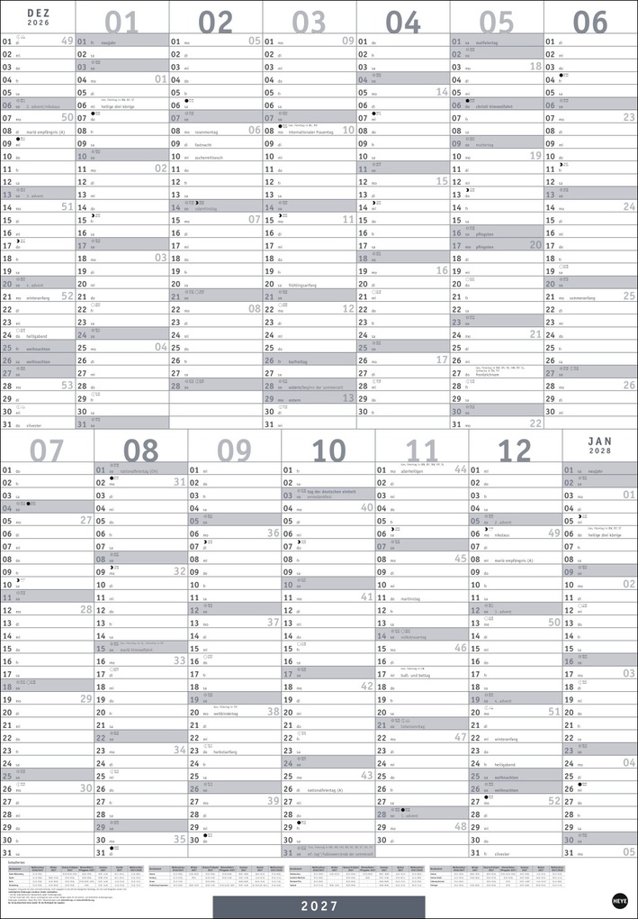 Weitere Ansicht: Mega-Posterplaner, silber 2027