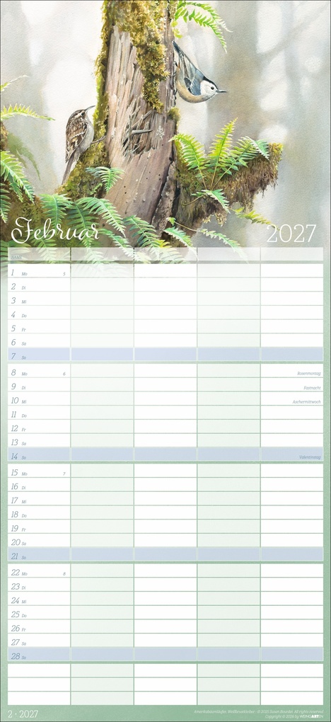 Weitere Ansicht: Bunte Vogelwelt Familienplaner 2027 | Susan Bourdet