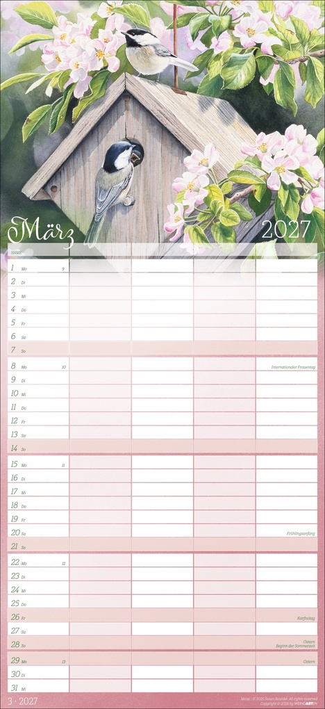 Weitere Ansicht: Bunte Vogelwelt Familienplaner 2027 | Susan Bourdet
