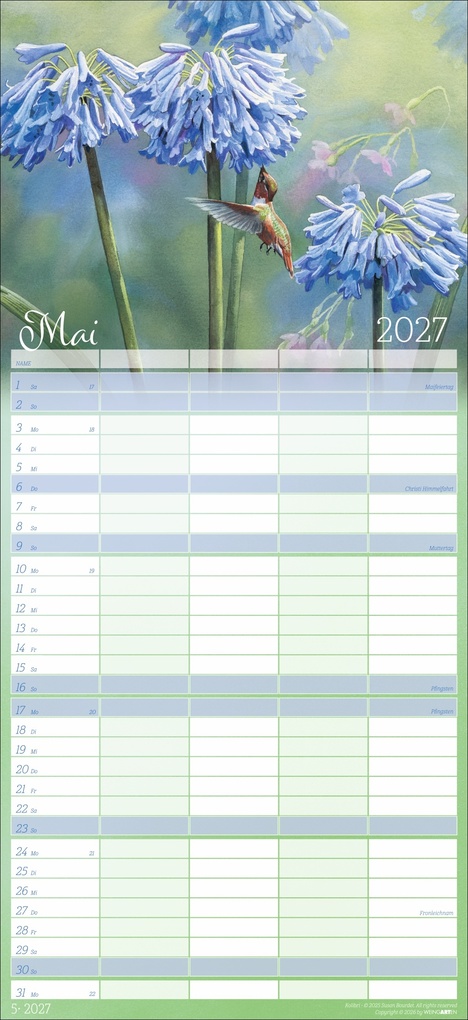 Weitere Ansicht: Bunte Vogelwelt Familienplaner 2027 | Susan Bourdet