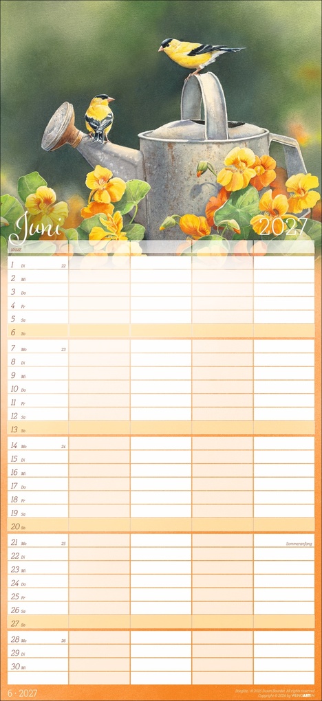 Weitere Ansicht: Bunte Vogelwelt Familienplaner 2027 | Susan Bourdet
