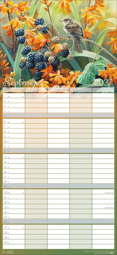 Weitere Ansicht: Bunte Vogelwelt Familienplaner 2027 | Susan Bourdet