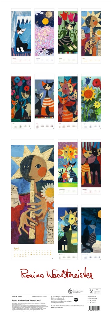 Weitere Ansicht: Rosina Wachtmeister Vertical Kalender 2027 | Rosina Wachtmeister