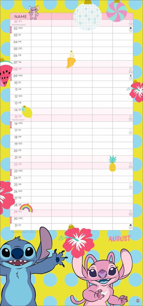 Weitere Ansicht: Stitch Familienplaner 2027