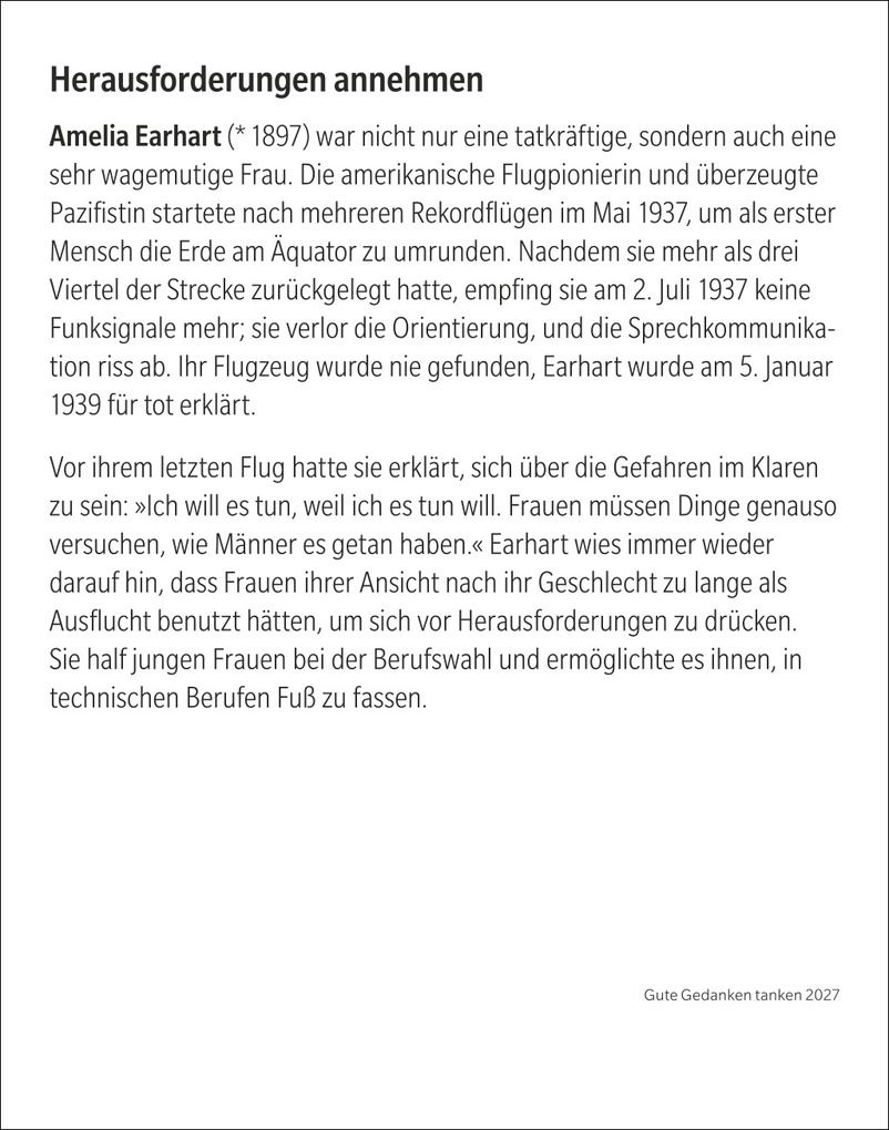 Weitere Ansicht: Gute Gedanken tanken Tagesabreißkalender 2027 - Denkanstöße für das ganze Jahr | Eva Bambach, Gabriele Gassen, Hildegard Hogen
