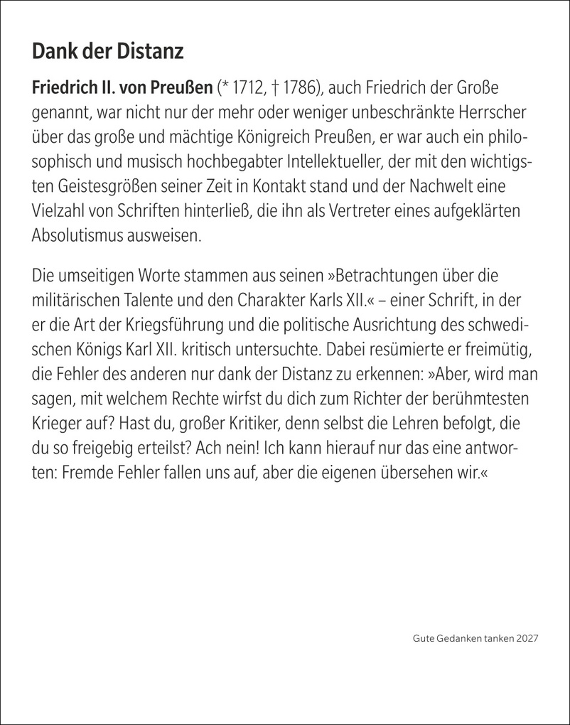 Weitere Ansicht: Gute Gedanken tanken Tagesabreißkalender 2027 - Denkanstöße für das ganze Jahr | Eva Bambach, Gabriele Gassen, Hildegard Hogen