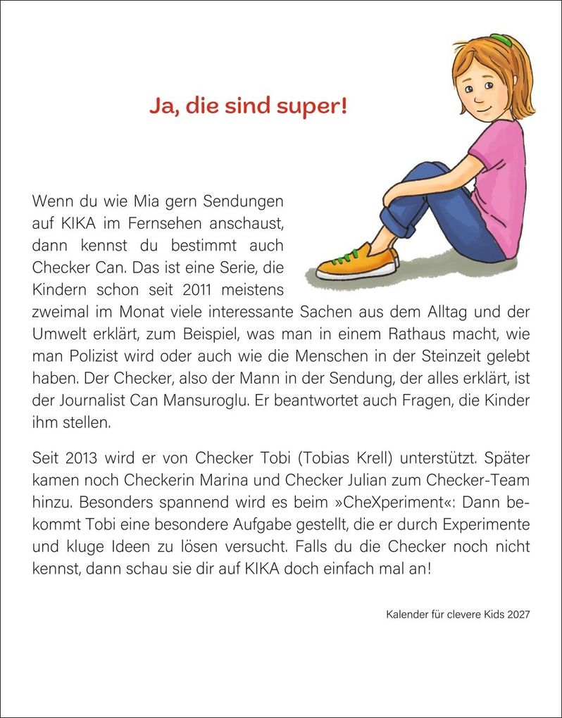 Weitere Ansicht: Kalender für clevere Kids Tagesabreißkalender 2027 | Ann Christin Artel, Thomas Huhnold