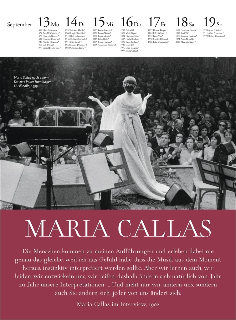 Weitere Ansicht: Der Musik Kalender Wochenkalender 2027