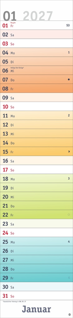 Weitere Ansicht: Bunte Wochen Langplaner XL 2027