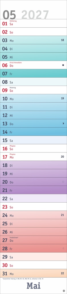 Weitere Ansicht: Bunte Wochen Langplaner XL 2027