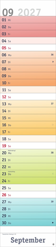 Weitere Ansicht: Bunte Wochen Langplaner XL 2027
