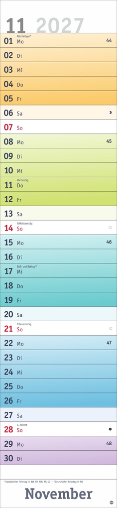 Weitere Ansicht: Bunte Wochen Langplaner XL 2027