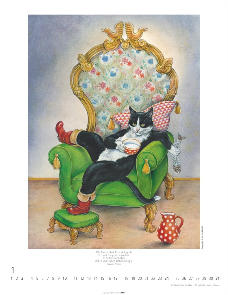 Weitere Ansicht: Schnurren und Kratzen - Bilder von Katzen Kalender 2027 | Reinhard Michl