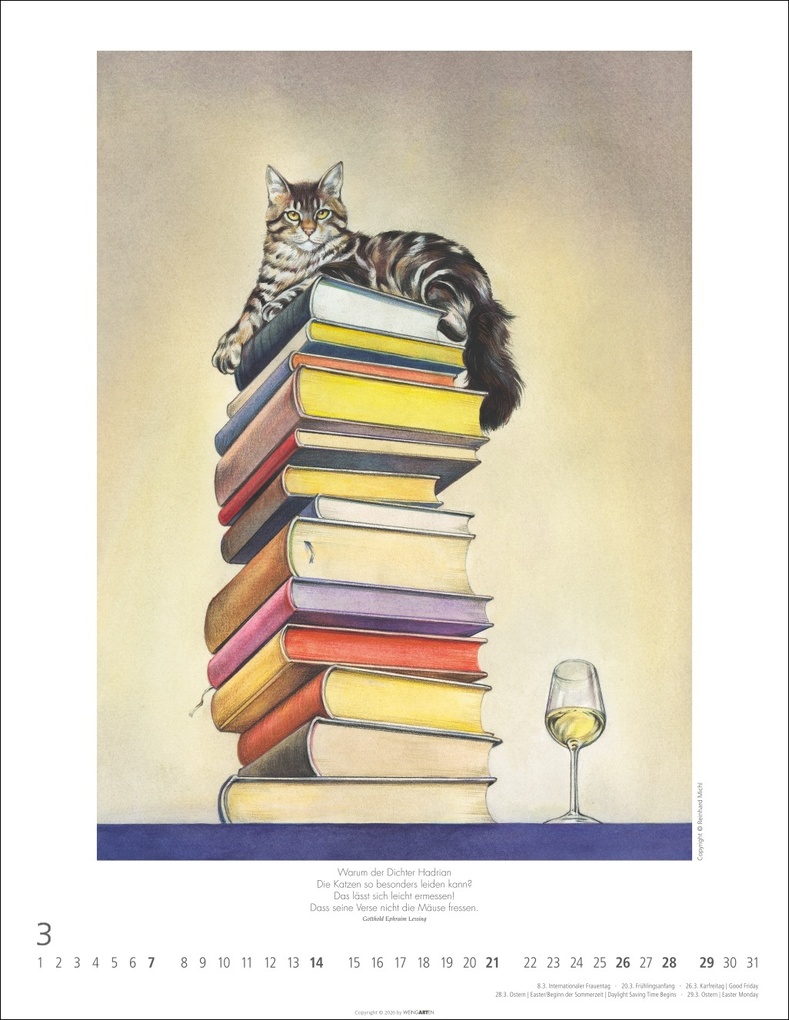 Weitere Ansicht: Schnurren und Kratzen - Bilder von Katzen Kalender 2027 | Reinhard Michl