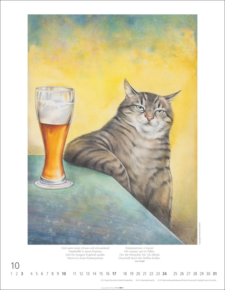 Weitere Ansicht: Schnurren und Kratzen - Bilder von Katzen Kalender 2027 | Reinhard Michl