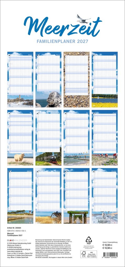 Weitere Ansicht: Meerzeit Familienplaner 2027