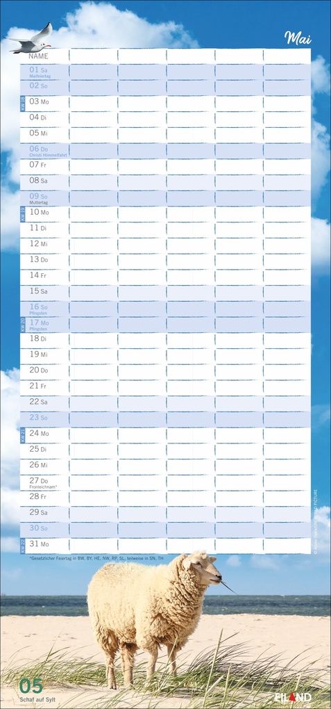 Weitere Ansicht: Meerzeit Familienplaner 2027