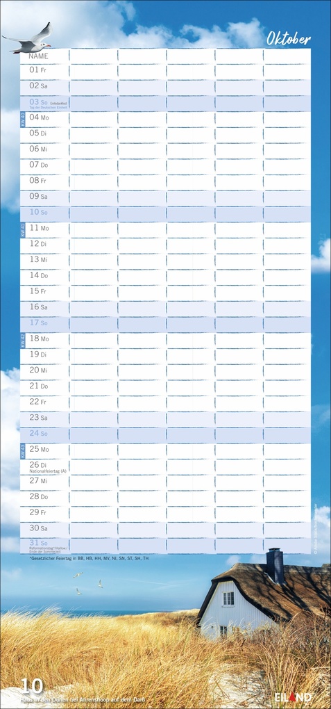 Weitere Ansicht: Meerzeit Familienplaner 2027
